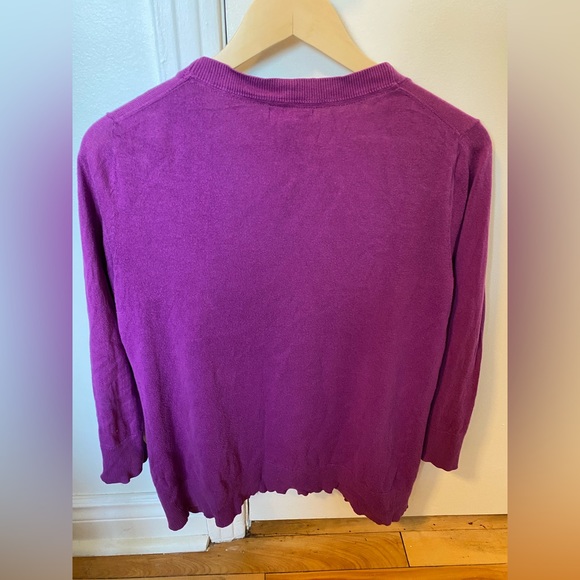 Magenta button-up cardigan - Picture 3 of 4